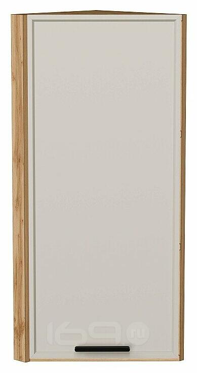 Шкаф верхний торцевой Фрейм Cream Silk Дуб Вотан 920*300*310