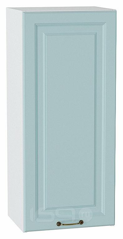 Шкаф верхний с 1-ой дверцей Ницца Голубой/Белый 920*400*318
