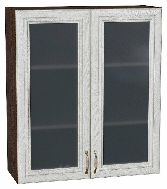 Шкаф верхний с 2-мя остекленными дверцами Шале White Dreamline Венге 920*800*302
