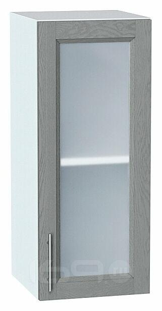 Шкаф верхний с 1-ой остекленной дверцей Сканди Grey Softwood Белый 716*300*320