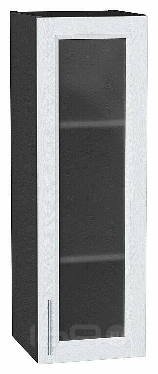 Шкаф верхний с 1-ой остекленной дверцей Сканди White Softwood Graphite
