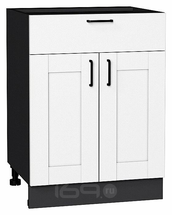 Шкаф нижний с 2-мя дверцами и ящиком Лофт Super White Graphite 816*600*480