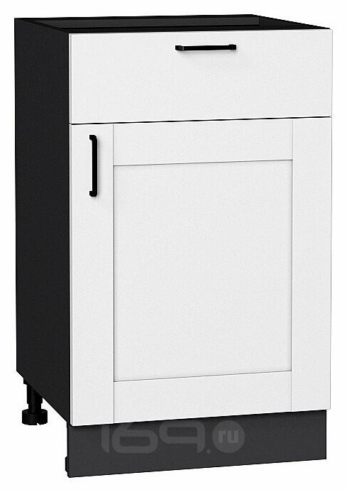 Шкаф нижний с 1-ой дверцей и ящиком Лофт Super White Graphite 816*500*480