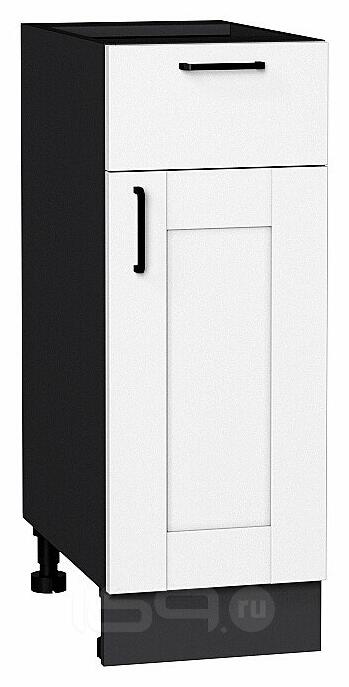 Шкаф нижний с 1-ой дверцей и ящиком Лофт Super White Graphite 816*300*480