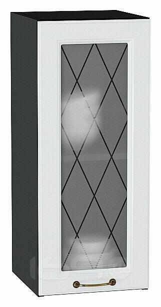 Шкаф верхний с 1-ой остекленной дверцей Ницца Белый/Graphite 716*300*318