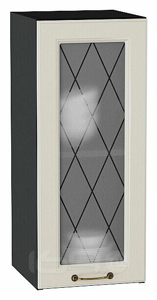 Шкаф верхний с 1-ой остекленной дверцей Ницца Агат/Graphite 716*300*318