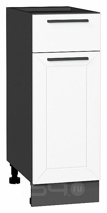 Шкаф нижний с 1-ой дверцей и ящиком Глетчер Айленд Силк Graphite 816*300*478