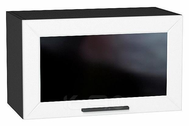 Шкаф верхний горизонтальный остекленный Глетчер Айленд Силк Graphite 358*600*318