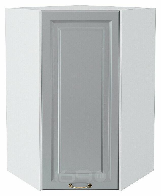 Шкаф верхний угловой Ницца Графит/Белый 920*600*600