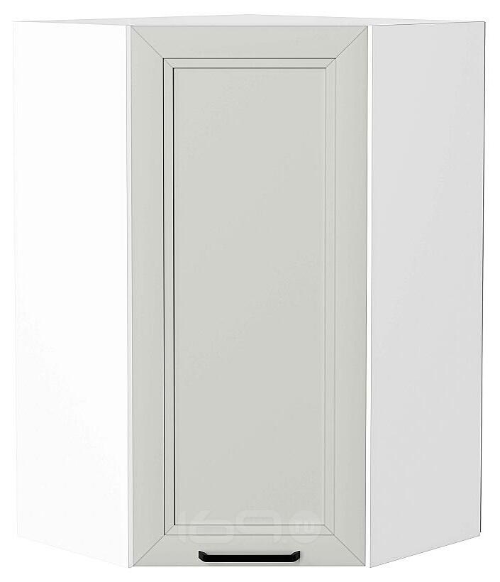 Шкаф верхний угловой Нео Grey Silk/Белый 920*600*600