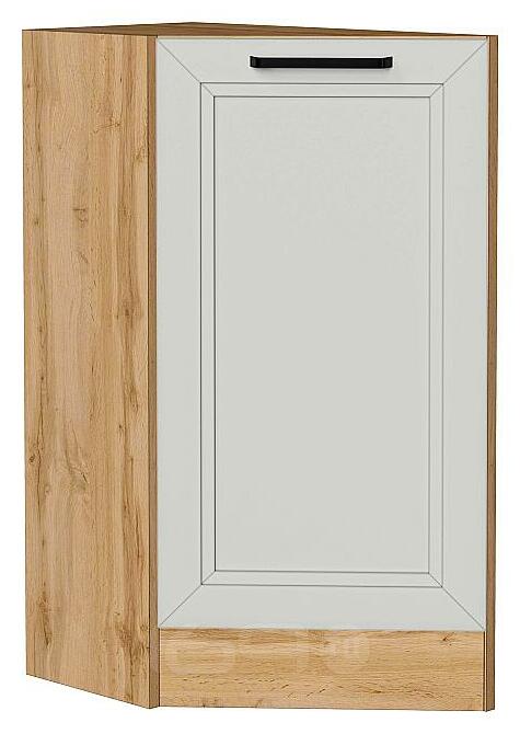 Шкаф нижний торцевой Нео Grey Silk/Дуб Вотан 816*296*554