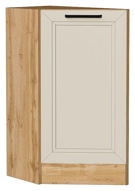 Шкаф нижний торцевой Нео Cream Silk/Дуб Вотан 816*296*554