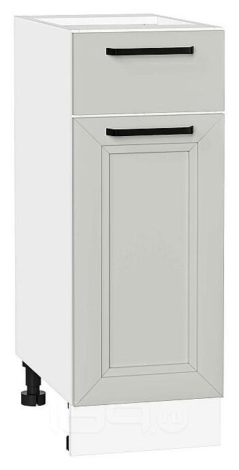 Шкаф нижний с 1-ой дверцей и ящиком Нео Grey Silk/Белый 816*300*480