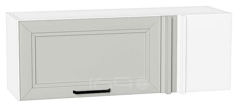 Шкаф верхний прямой угловой горизонтальный Нео Grey Silk/Белый 358*1000*350