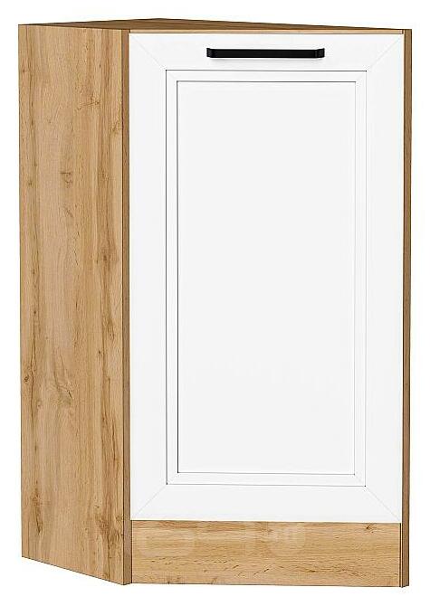 Шкаф нижний торцевой Нео White Silk/Дуб Вотан 816*296*554