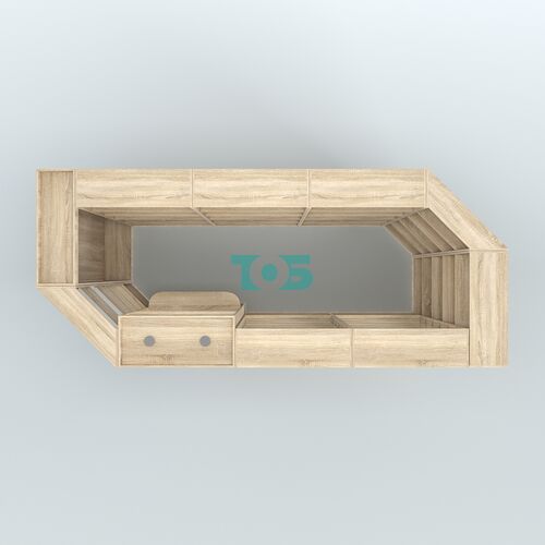 Угловой торговый павильон из ДСП СЭСП №6 (8, 82 кв.м)