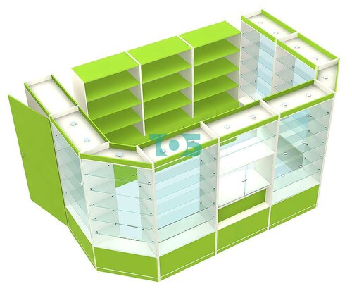 Торговый пристенный павильон для аптеки серии ЛАЙМ №8 (9, 8 кв.м)