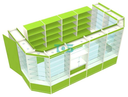 Торговый пристенный павильон для аптеки серии ЛАЙМ №9 (12 кв.м)