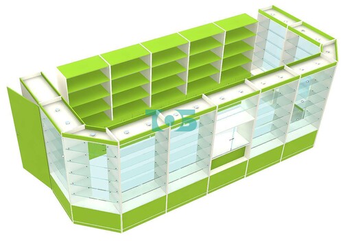 Торговый пристенный павильон для аптеки серии ЛАЙМ №10 (14, 21 кв.м)