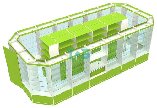 Торговый островной павильон для аптеки серии ЛАЙМ №4 (20, 77 кв.м)
