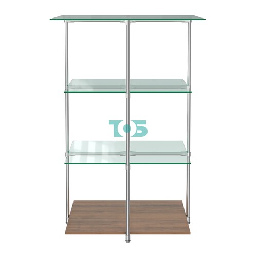 Торговый стенд Экспозиция с полками №1 (с тремя стеклянными полками 6 мм)