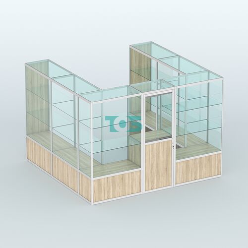 Павильон из профиля пристенный №5б (6,75 кв. м)