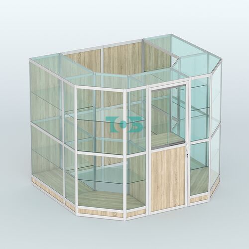 Павильон из профиля пристенный №7г (4,32 кв. м)