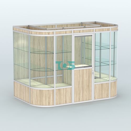 Павильон из профиля пристенный №8а (4,05 кв. м)