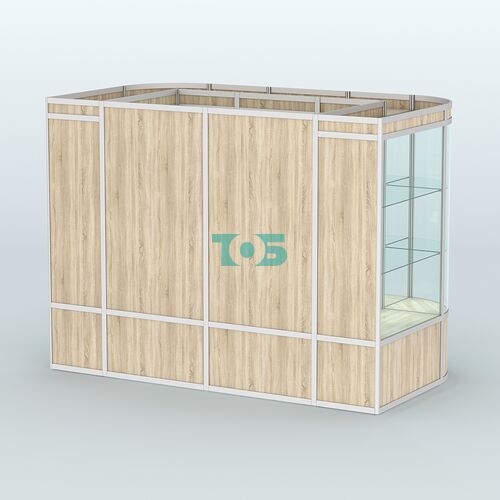 Павильон из профиля пристенный №8а (4,05 кв. м)