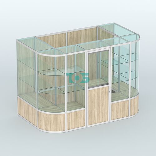 Павильон из профиля пристенный №8б (4,05 кв. м)