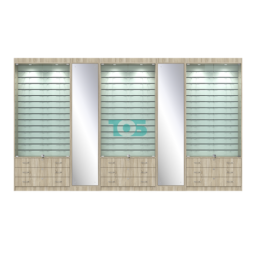 Комплект витрин под очки №10+1+10+1+10 (закрытый доступ)