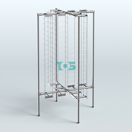 Хромированный стенд КРЕСТ для продажи очков №1-Д24