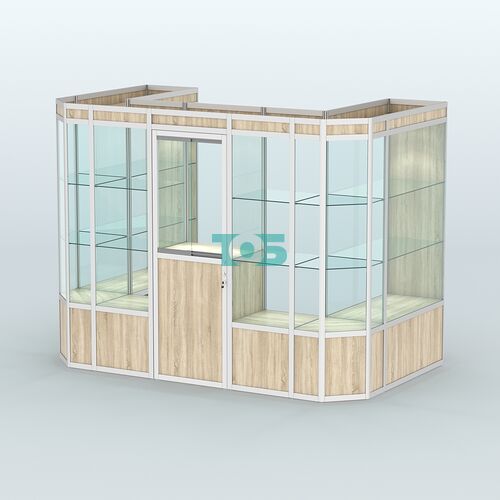 Павильон из профиля пристенный №6а (4,05 кв. м)