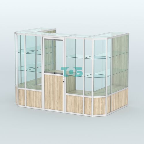 Павильон из профиля пристенный №6б (4,05 кв. м)