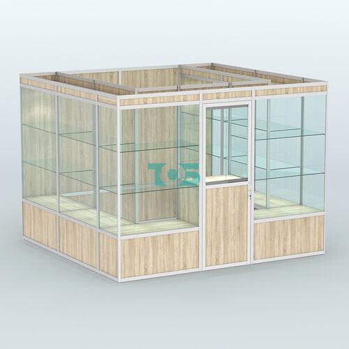 Павильон из профиля пристенный №9а (6,75 кв. м)