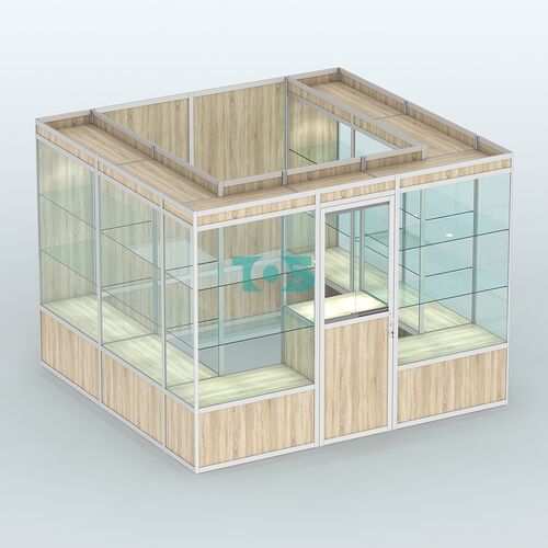 Павильон из профиля пристенный №9а (6,75 кв. м)