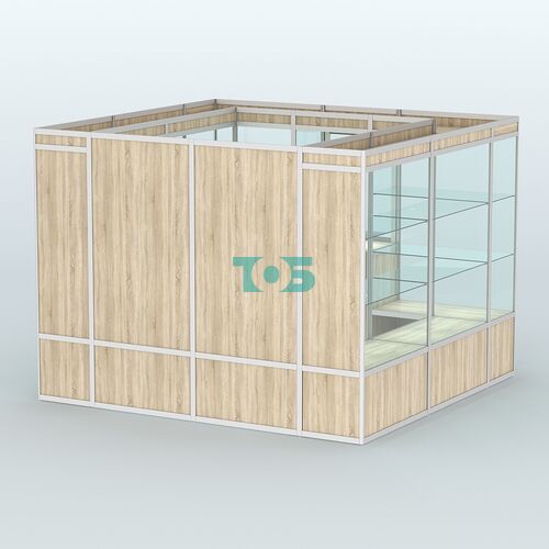 Павильон из профиля пристенный №9а (6,75 кв. м)