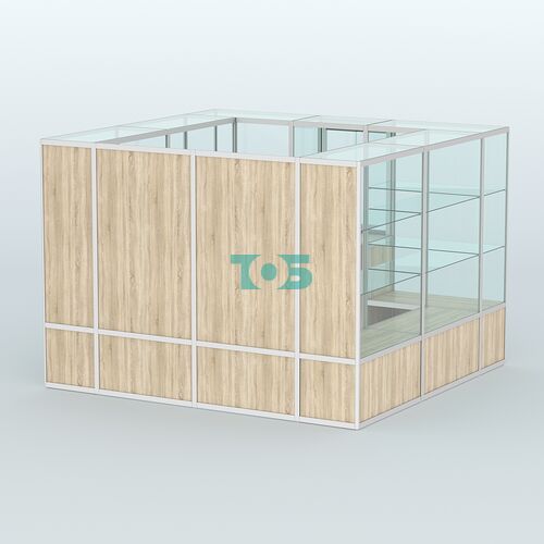 Павильон из профиля пристенный №9б (6,75 кв. м)