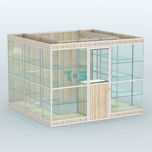 Павильон из профиля пристенный №9в (6,75 кв. м)