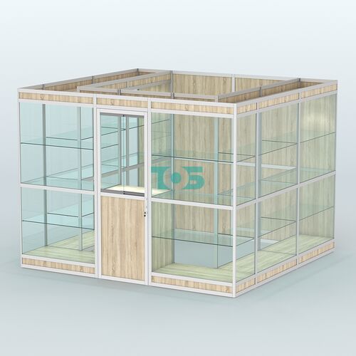 Павильон из профиля пристенный №9в (6,75 кв. м)