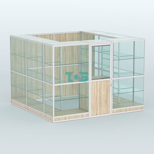 Павильон из профиля пристенный №9г (6,75 кв. м)