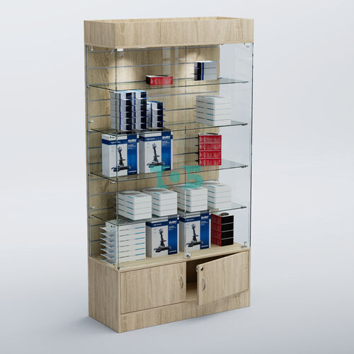 Витрина СЕТЬ №1-П с экономпанелью и полками