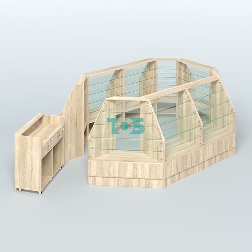 Низкий торговый остров серии Алмаз №2 средний