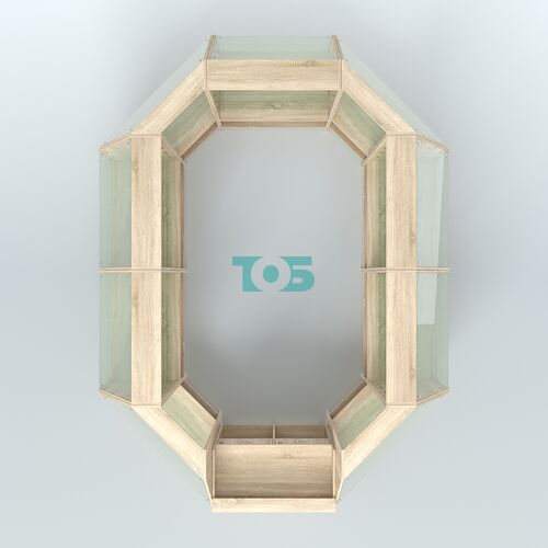 Низкий торговый остров серии Алмаз №2 средний