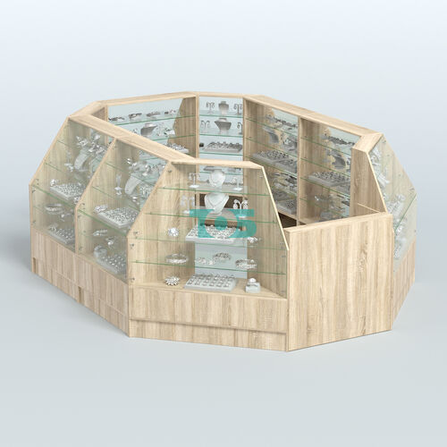 Низкий торговый остров серии Алмаз №2 средний