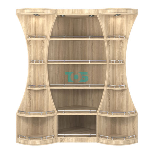 Угловой высокий стеллаж ГАРАНТ №1-О с ограничителями