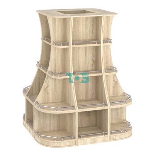 Островной низкий стеллаж ГАРАНТ №6-О с ограничителями