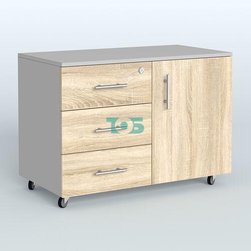 Тумба для оргтехники Види Вуд, цвет мокко