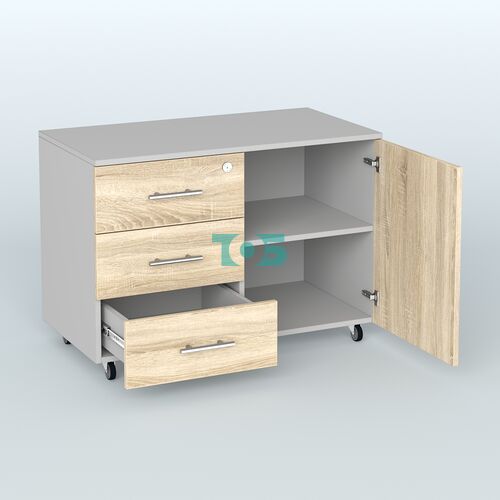 Тумба для оргтехники Види Вуд, цвет мокко