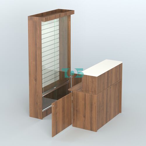 Мини павильон для торговли с большой застекленной эко-панелью СЛОТ №9 (2 кв.м)